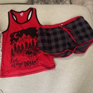 Lazy one, 2-piece Sleepwear/Pajama Set. Tank and shorts.
Size Medium.